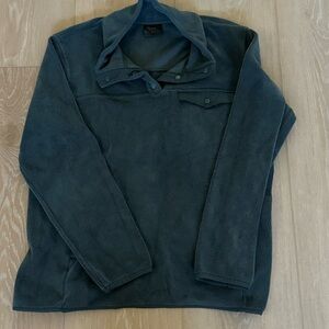 32 Degrees Dark Teal Snap-Front Fleece Pullover